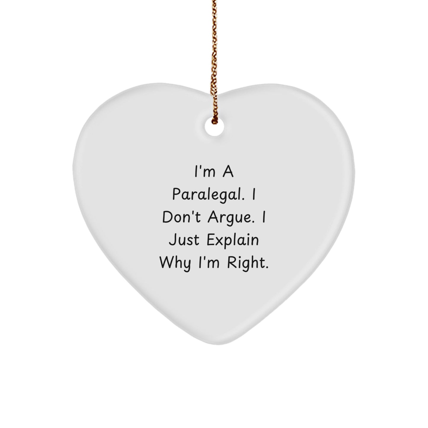 Teen Paralegal Memento Christmas Ornament Gift for Teens with Humorous - Image 1