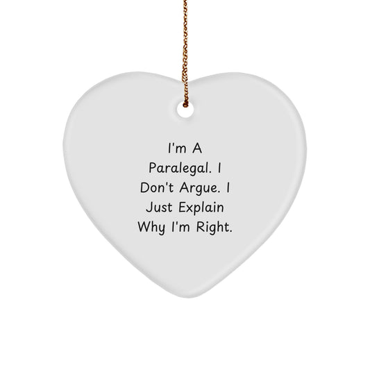 Teen Paralegal Memento Christmas Ornament Gift for Teens with Humorous - Image 1
