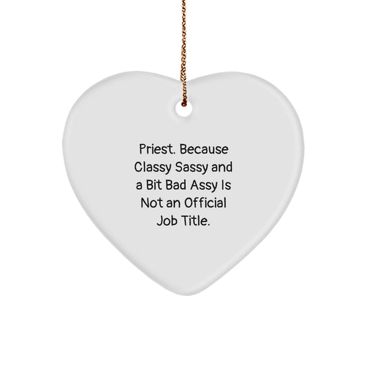 Priest Keepsake Christmas Ornament for Him Gift - Image 1