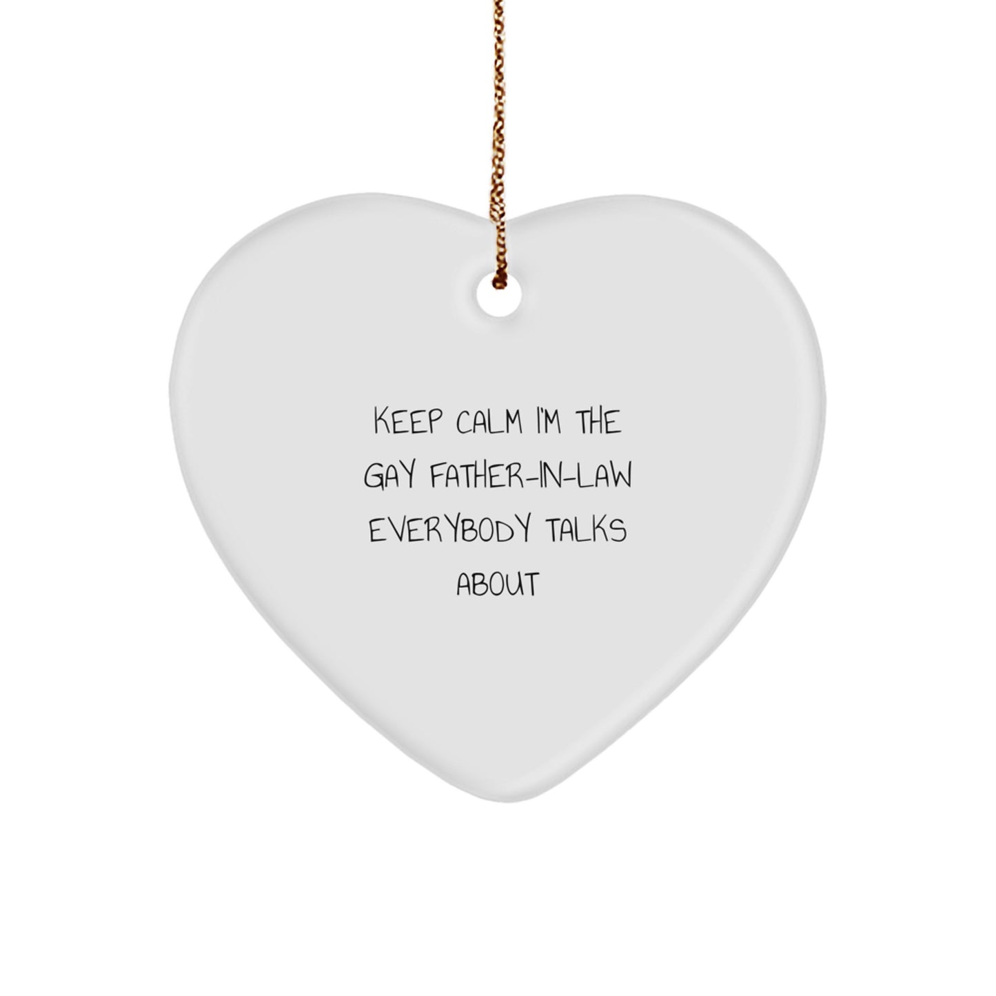 Funny Father-in-law Heart Ornament, Gifts from Men, Women, Friends, Family for Father-in-law, Christmas Unique Gifts - Image 1