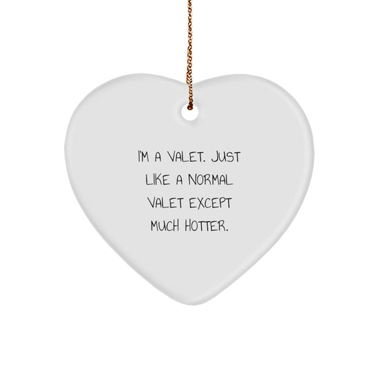 Valet Heart Ornament Favorite Christmas Gift for Kids Bright Keepsake - Image 1
