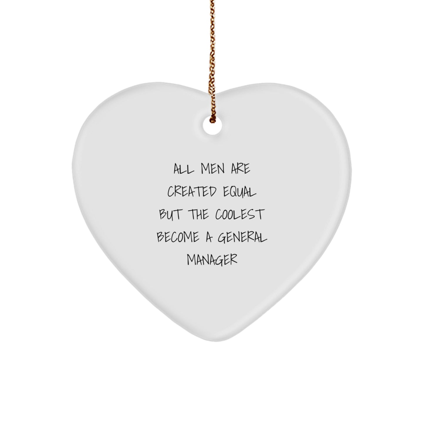 Funny General Manager Heart Ornament Gifts from Men for Coworkers on Christmas - Image 1