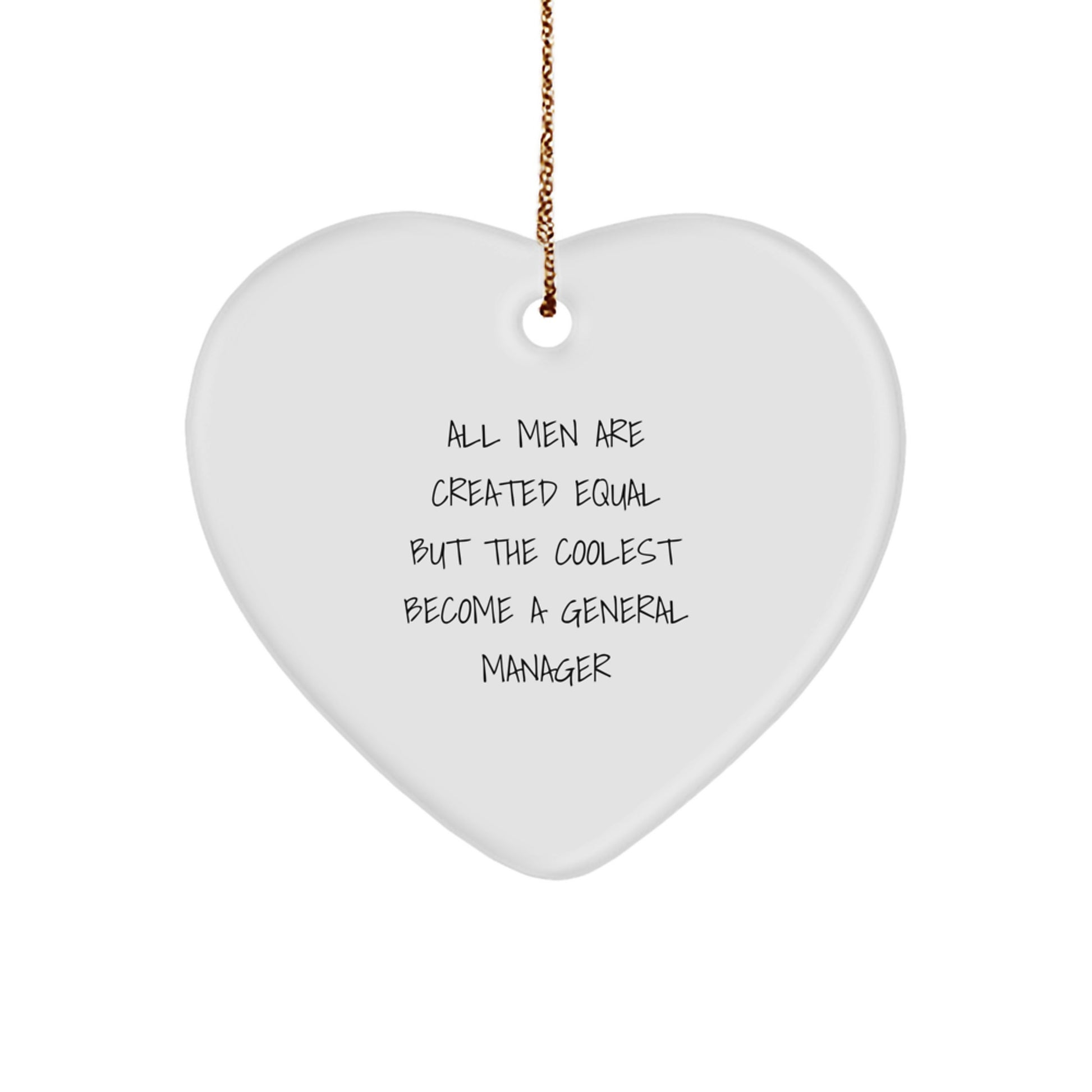 Funny General Manager Heart Ornament Gifts from Men for Coworkers on Christmas - Image 1