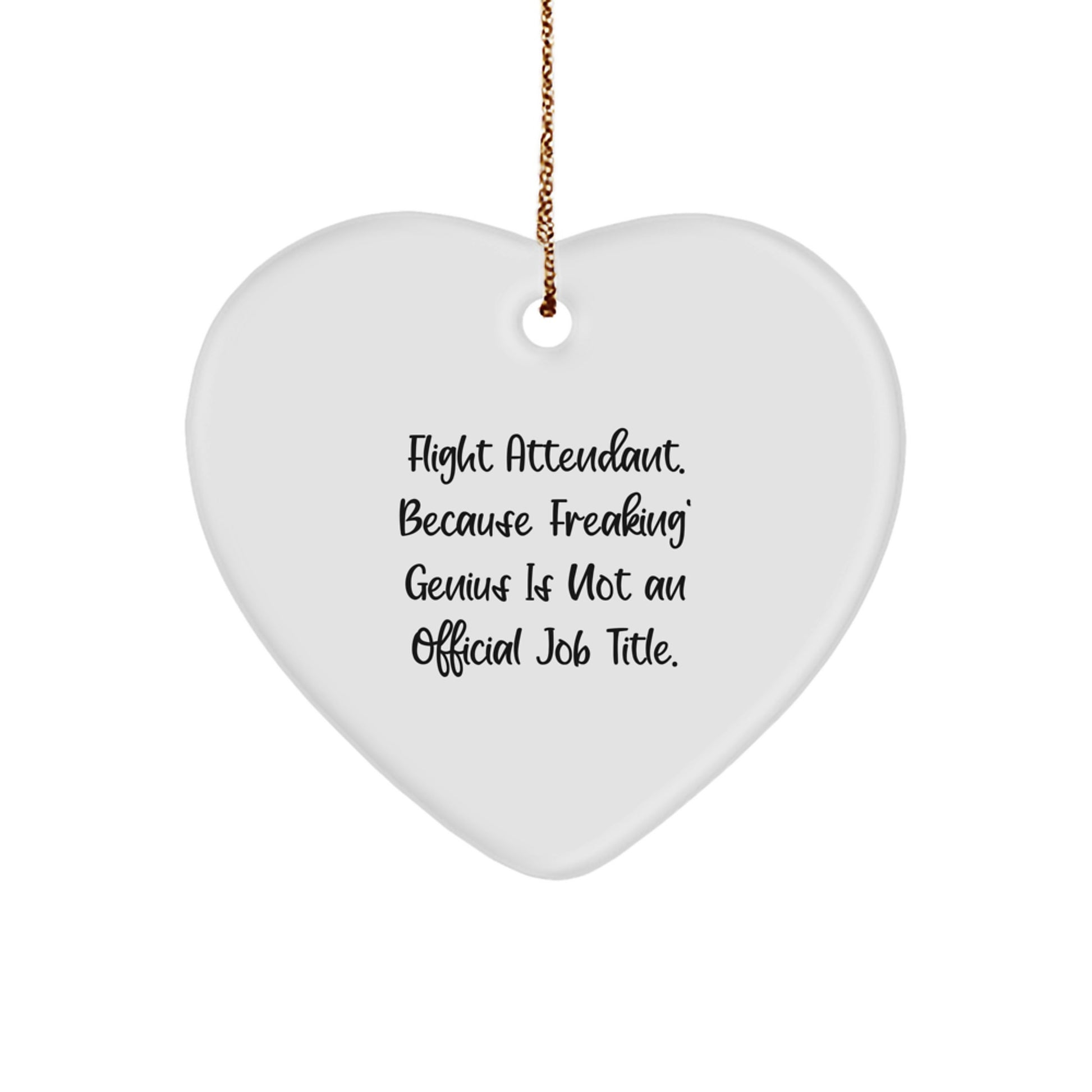 Flight Attendant Gifts from Friends, Funny Heart Ornament for Flight Attendant Coworkers, Christmas Unique Gifts - Image 1