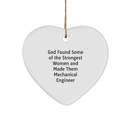 Funny Heart Ornament for Mechanical Engineer Gifts from Men to Women Coworkers Friends Family - Image 1