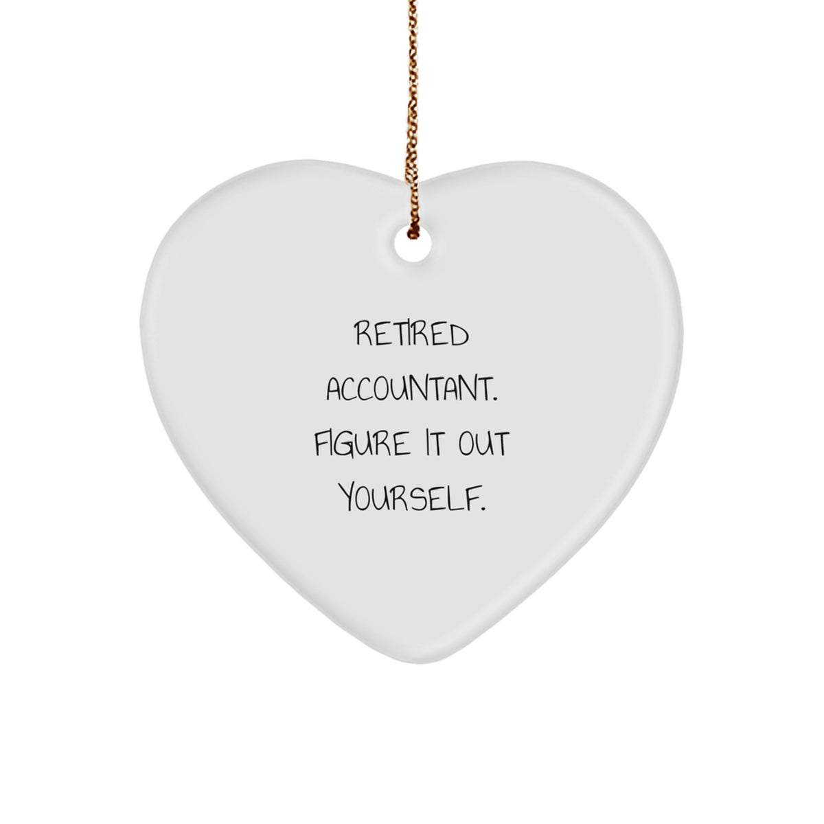 Christmas Unique Gift for Her Retired Accountant Heart Ornament Present - Image 1