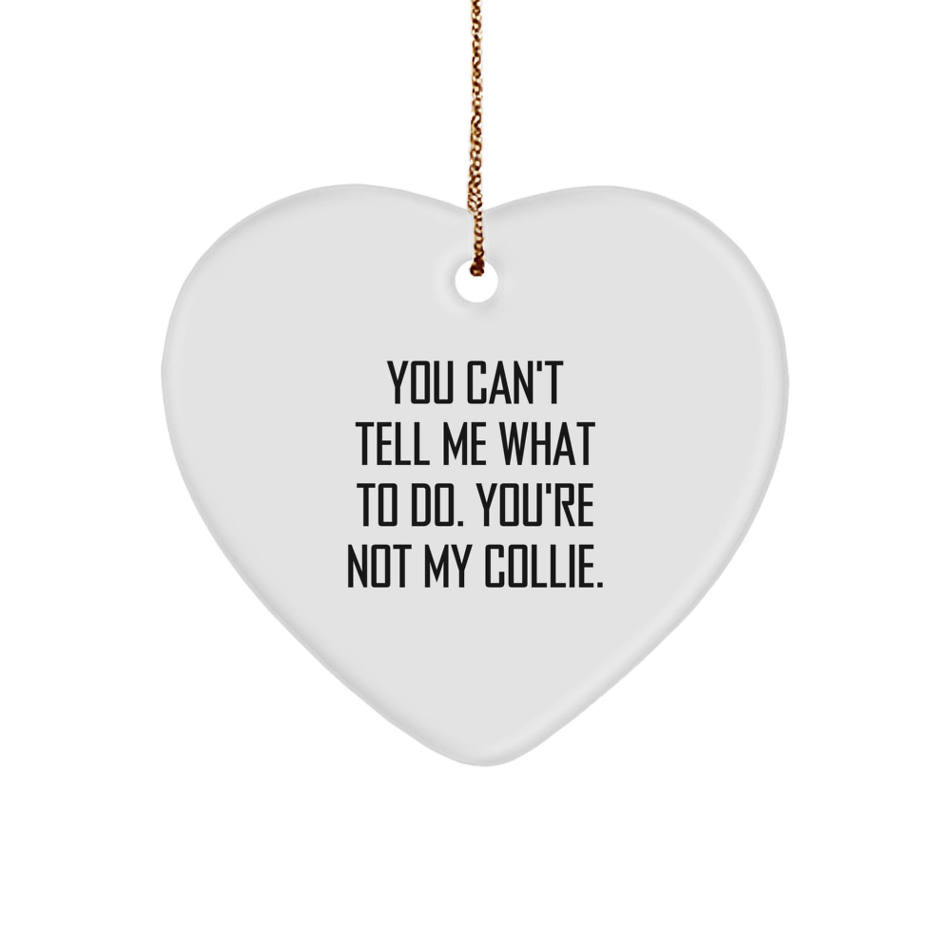 Unique Collie Dog Heart Ornament Funny Christmas Unique Gifts from Friends for Collie Lovers - Image 1