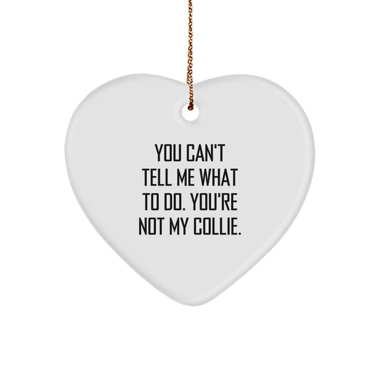 Unique Collie Dog Heart Ornament Funny Christmas Unique Gifts from Friends for Collie Lovers - Image 1