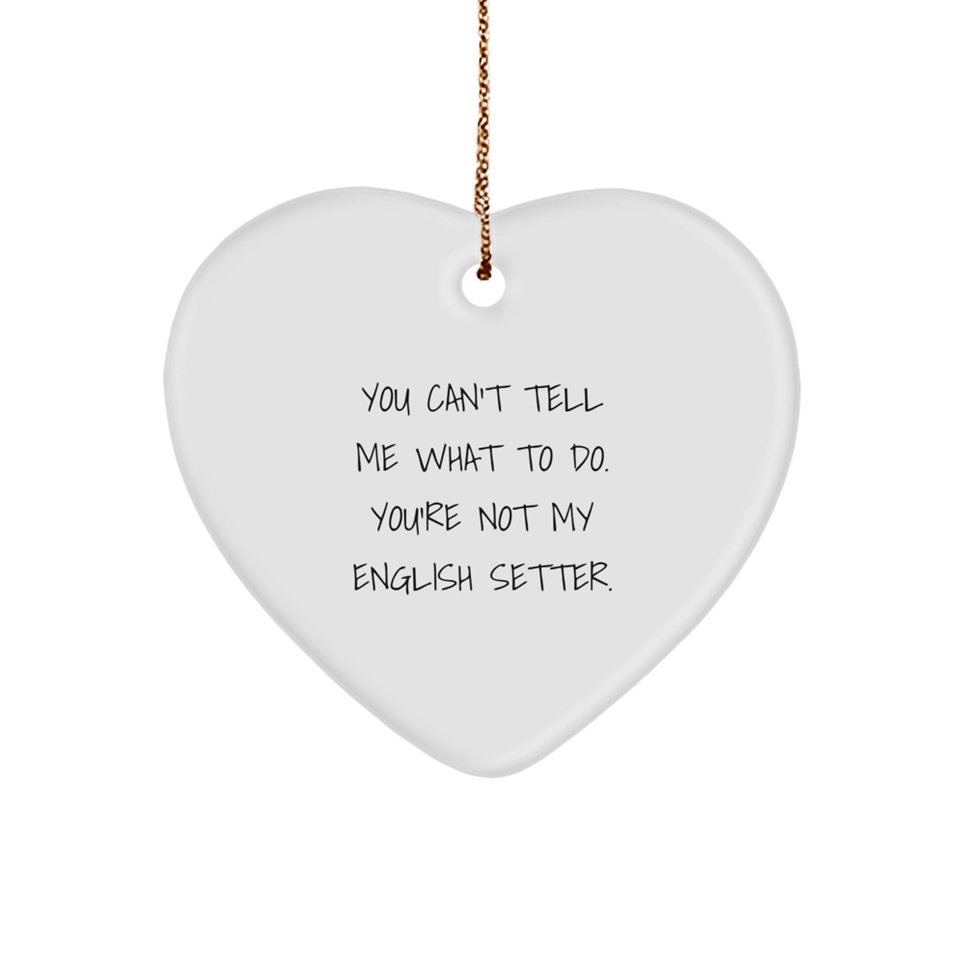 Funny English Setter Dog Heart Ornament Gifts from Friends and Family for Christmas Unique Presents - Image 1