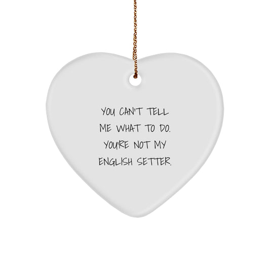 Funny English Setter Dog Heart Ornament Gifts from Friends and Family for Christmas Unique Presents - Image 1
