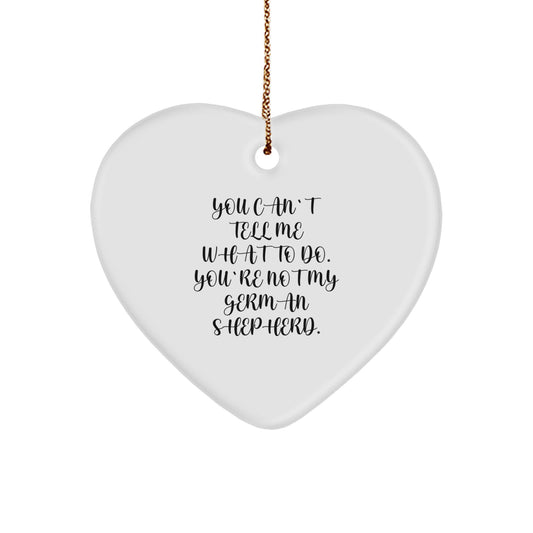 Funny German Shepherd Dog Heart Ornaments for Gifts from Women to German Shepherd Dog Lovers at Christmas Unique Gifts - Image 1