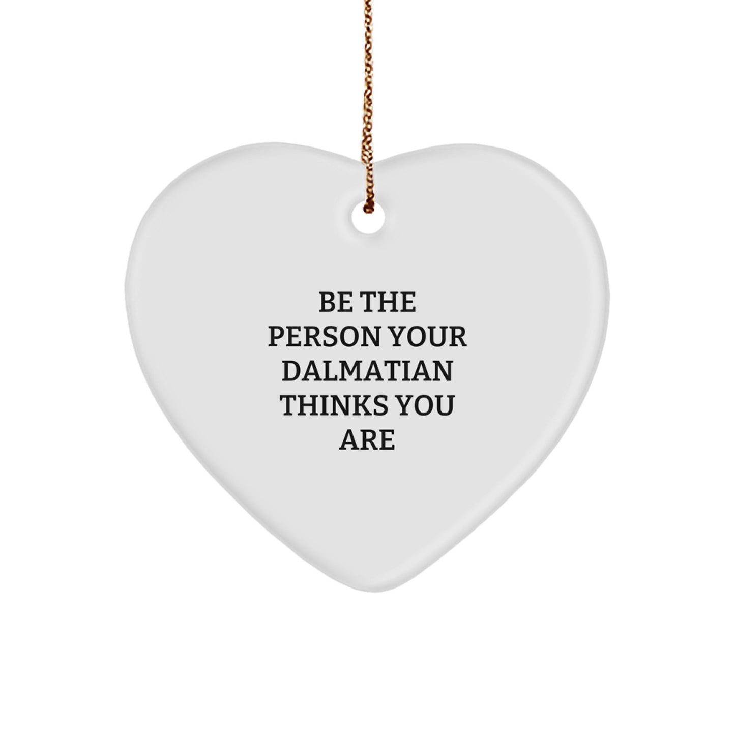 Funny Dalmatian Dog Lover Gifts from Friends and Family for Christmas Unique Dalmatian Dog Heart Ornament - Image 1