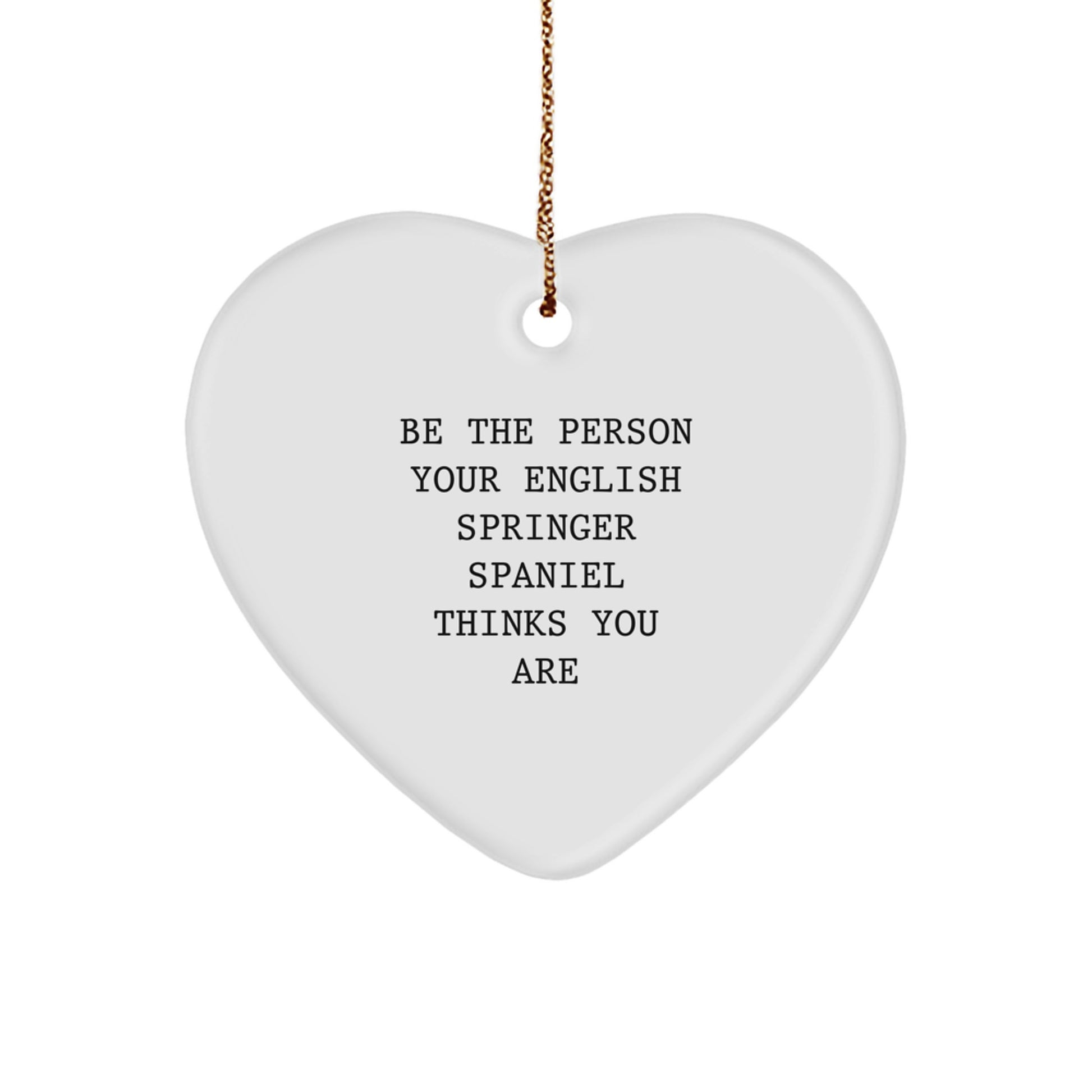 Gifts from Men to English Springer Spaniel Dog Lovers, Heart Ornament for Christmas Unique Gifts - Image 1