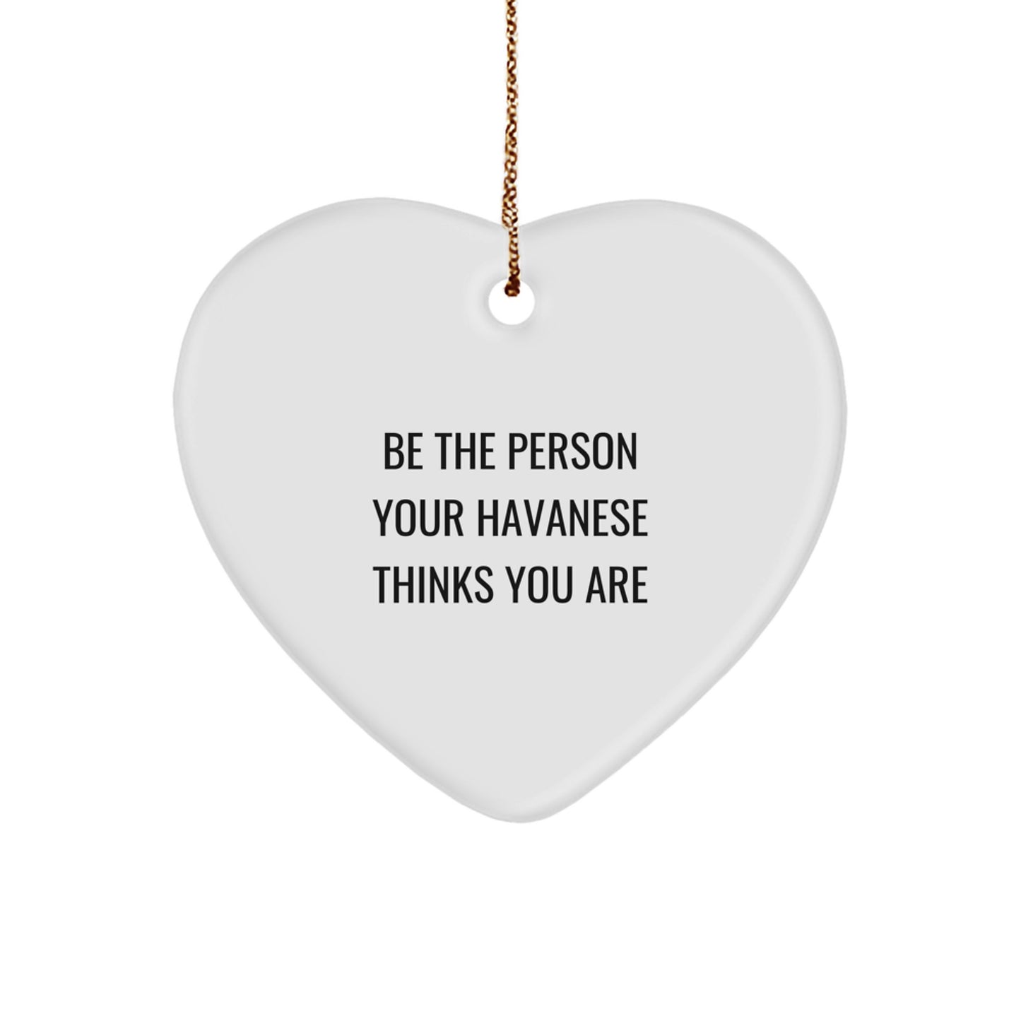 Havanese Dog Lover Gifts, Funny Heart Ornament for Christmas Unique Gifts from Friends to Family - Image 1