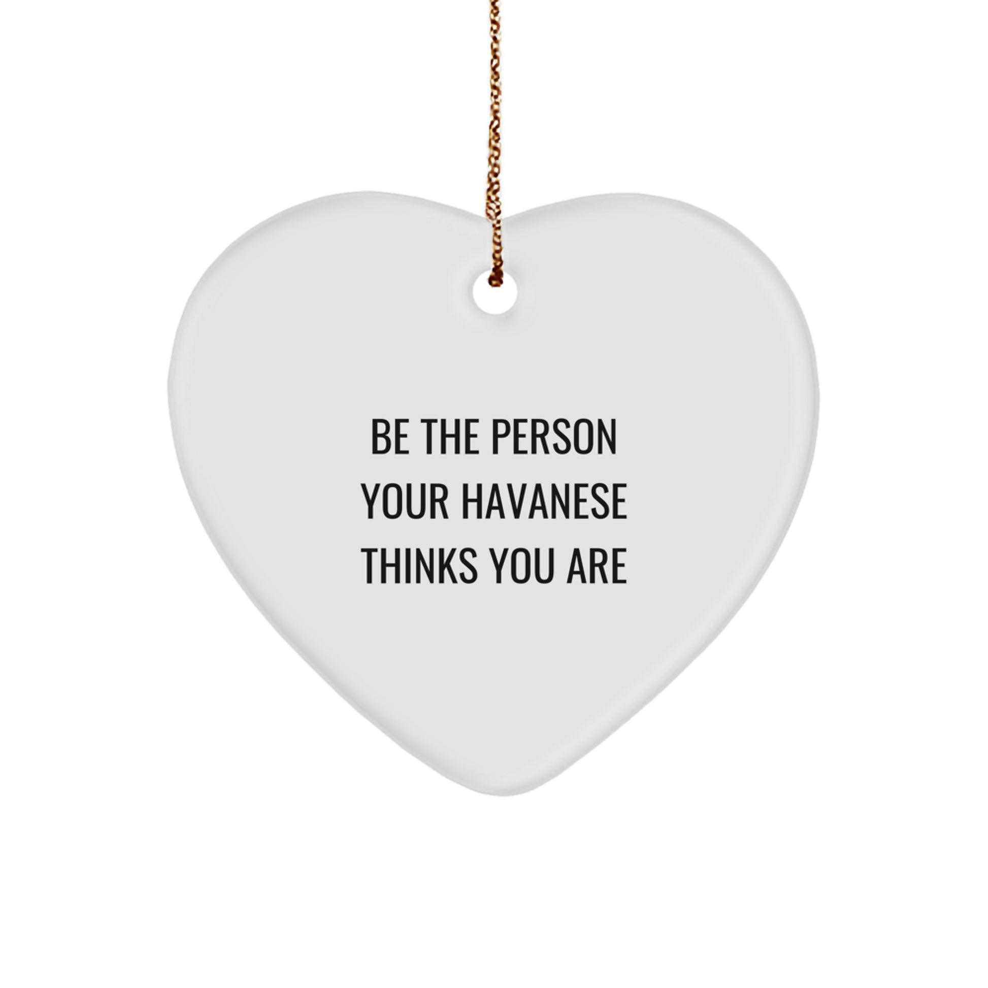 Havanese Dog Lover Gifts, Funny Heart Ornament for Christmas Unique Gifts from Friends to Family - Image 1