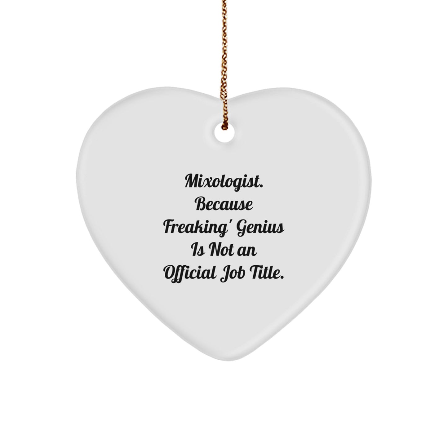 Funny Mixologist Heart Ornament Gifts from Men for Christmas Unique Gifts - Image 1