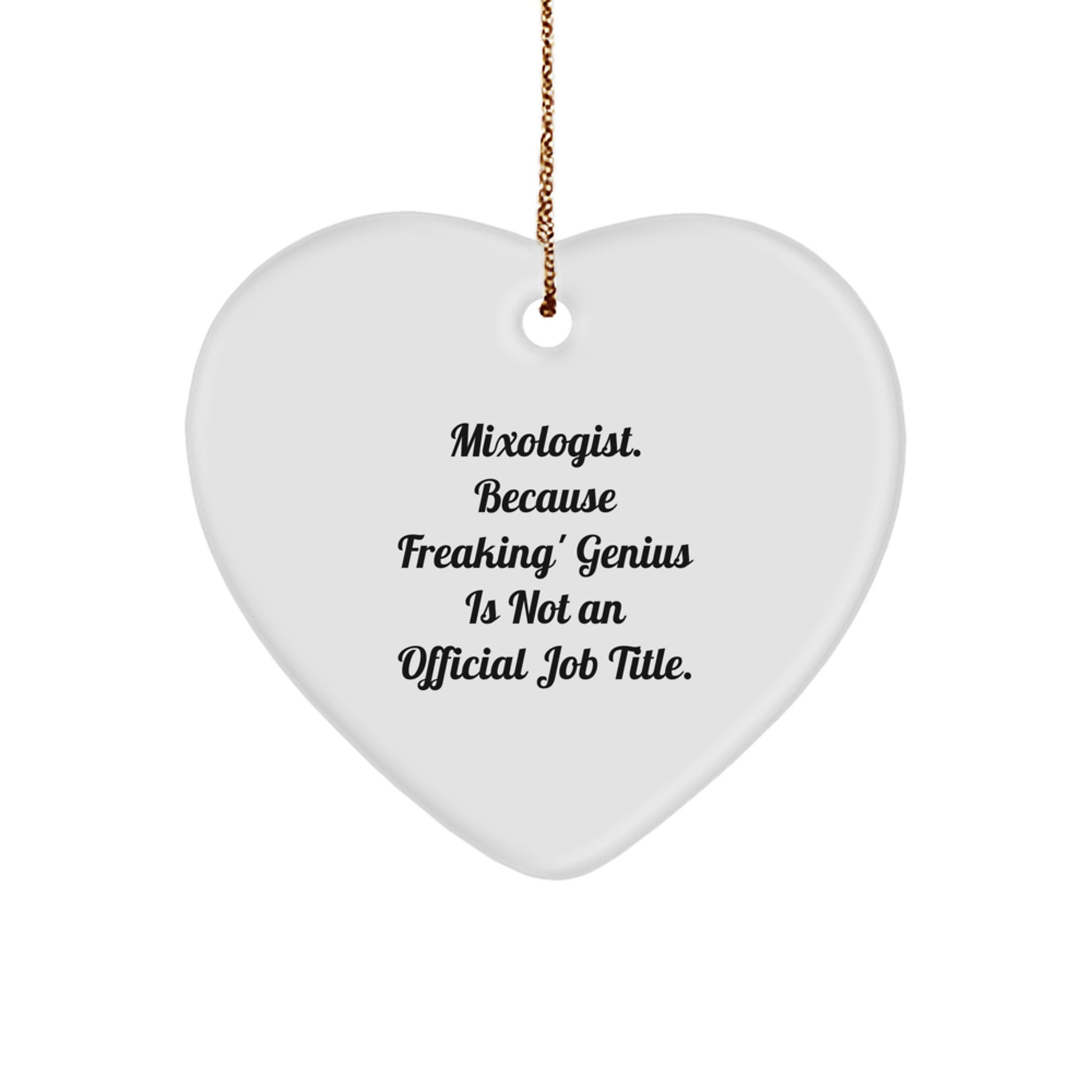 Funny Mixologist Heart Ornament Gifts from Men for Christmas Unique Gifts - Image 1