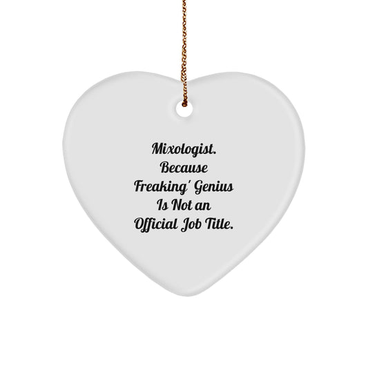 Funny Mixologist Heart Ornament Gifts from Men for Christmas Unique Gifts - Image 1