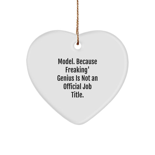 Funny Model Heart Ornament Gifts from Friends, Coworkers, Family - Model Gifts for Christmas Unique Presents - Image 1
