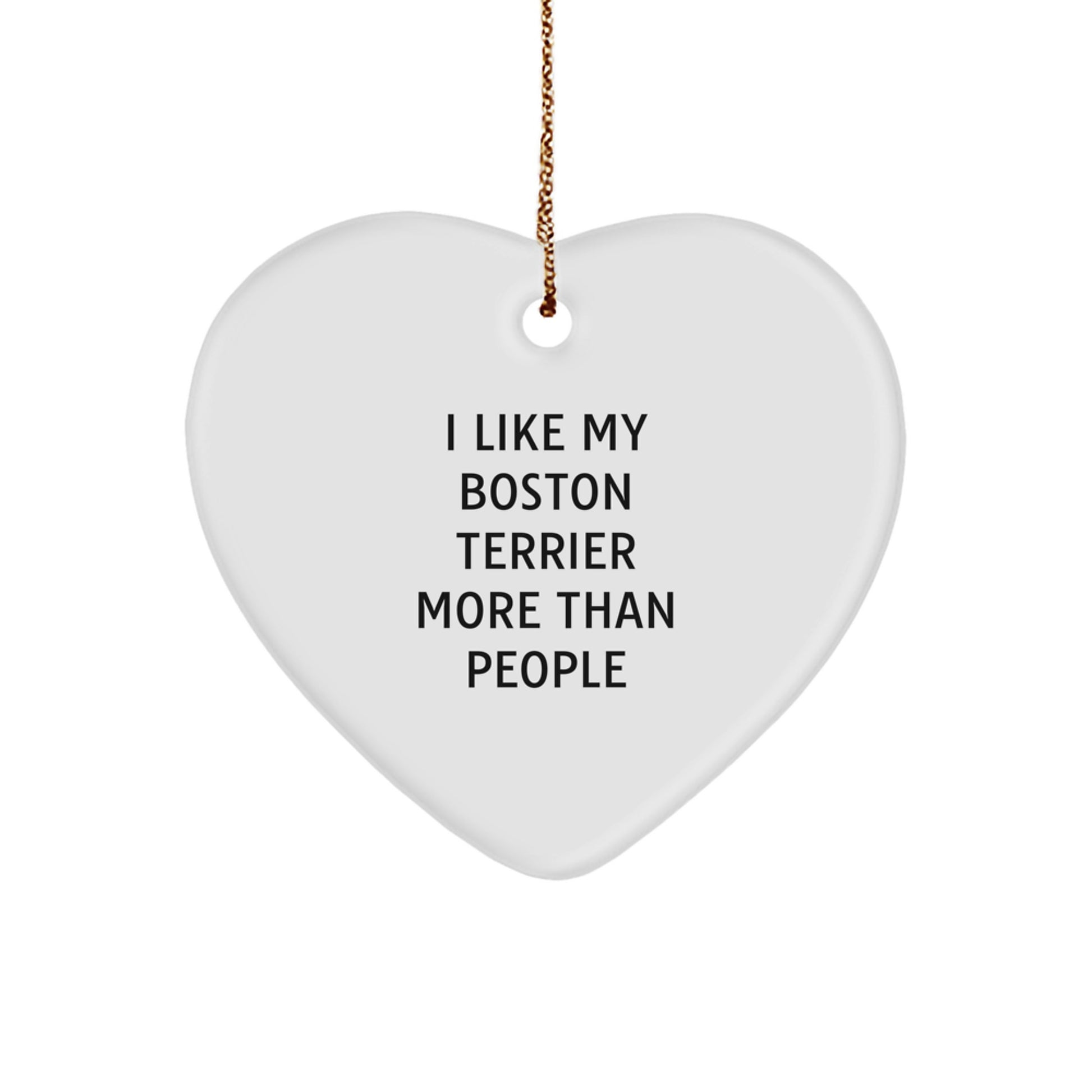 Boston Terrier Dog Lovers Gifts from Friends and Family, Funny Heart Ornament for Christmas Unique Gifts - Image 1
