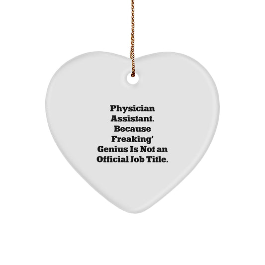 Heart Ornament for Coworkers Idea Gift – Physician Assistant Christmas - Image 1