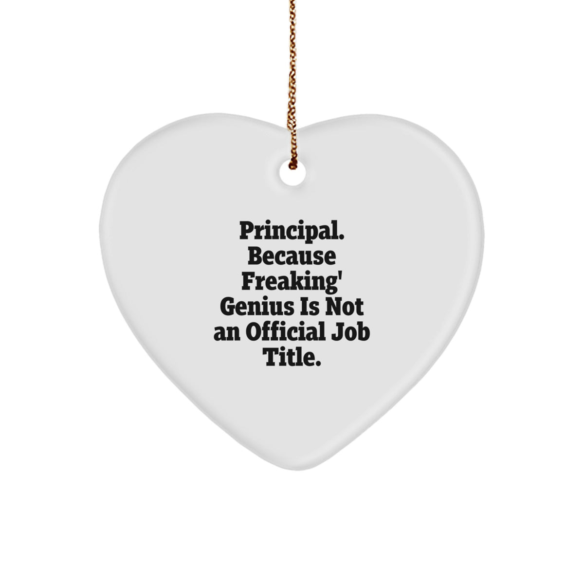 Principal Keepsake Christmas Ornament for Him Gift - Heart Bright - Image 1