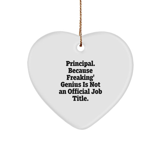 Principal Keepsake Christmas Ornament for Him Gift - Heart Bright - Image 1