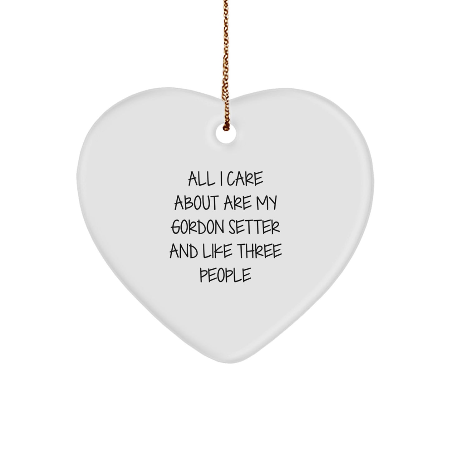 Funny Gordon Setter Dog Gifts for Owners, Christmas Unique Heart Ornaments from Friends, Family, or Coworkers - Image 1