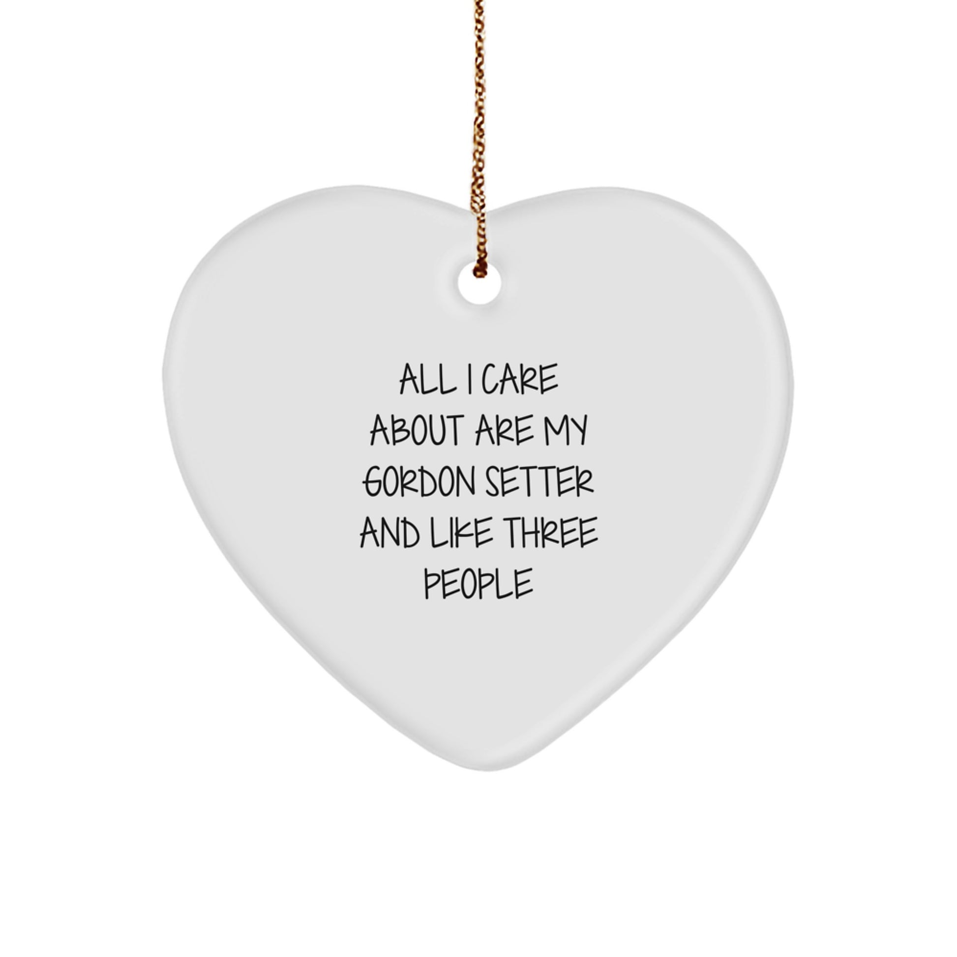 Funny Gordon Setter Dog Gifts for Owners, Christmas Unique Heart Ornaments from Friends, Family, or Coworkers - Image 1