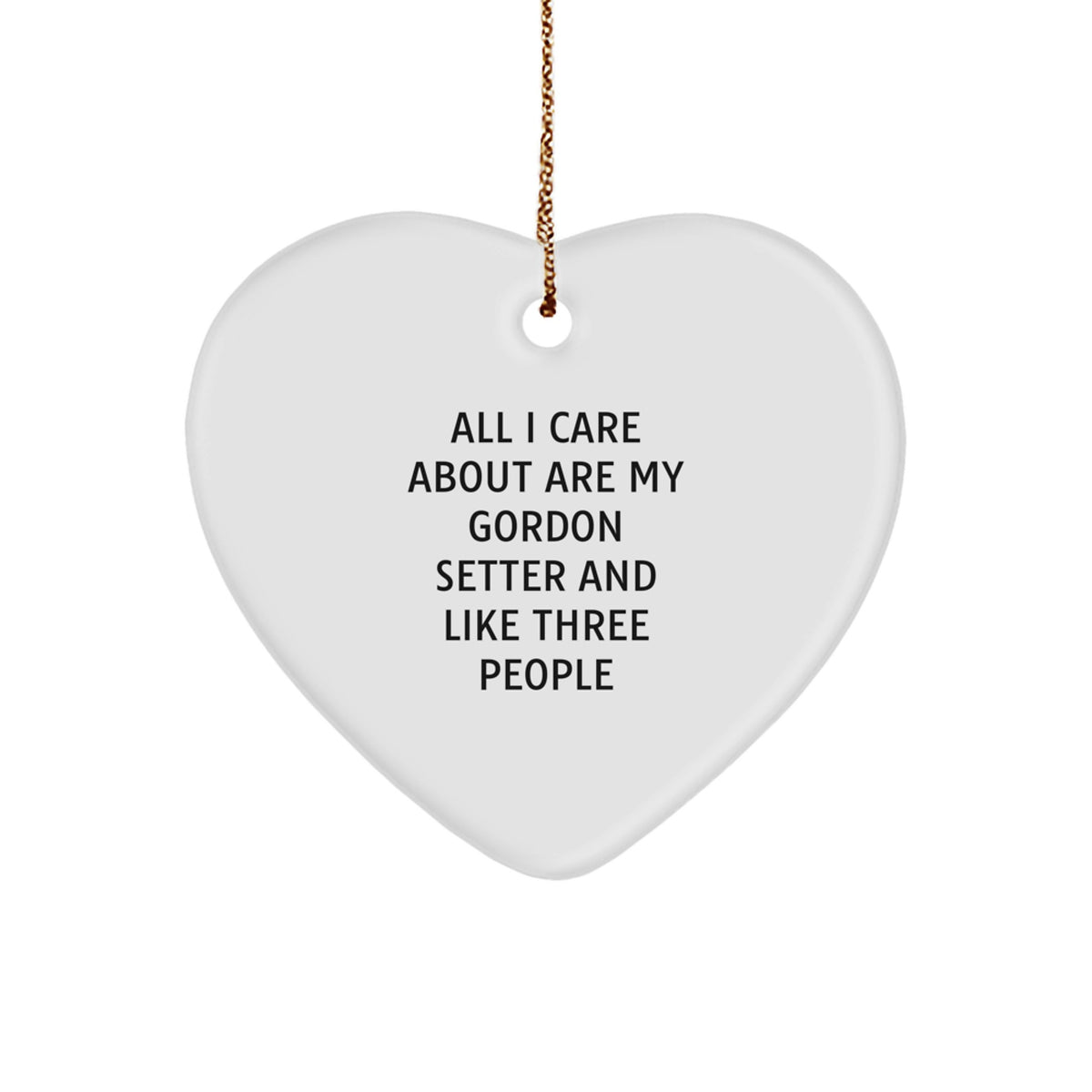 Funny Gordon Setter Dog Heart Ornament Gifts for Men from Friends and Family This Christmas Unique - Image 1