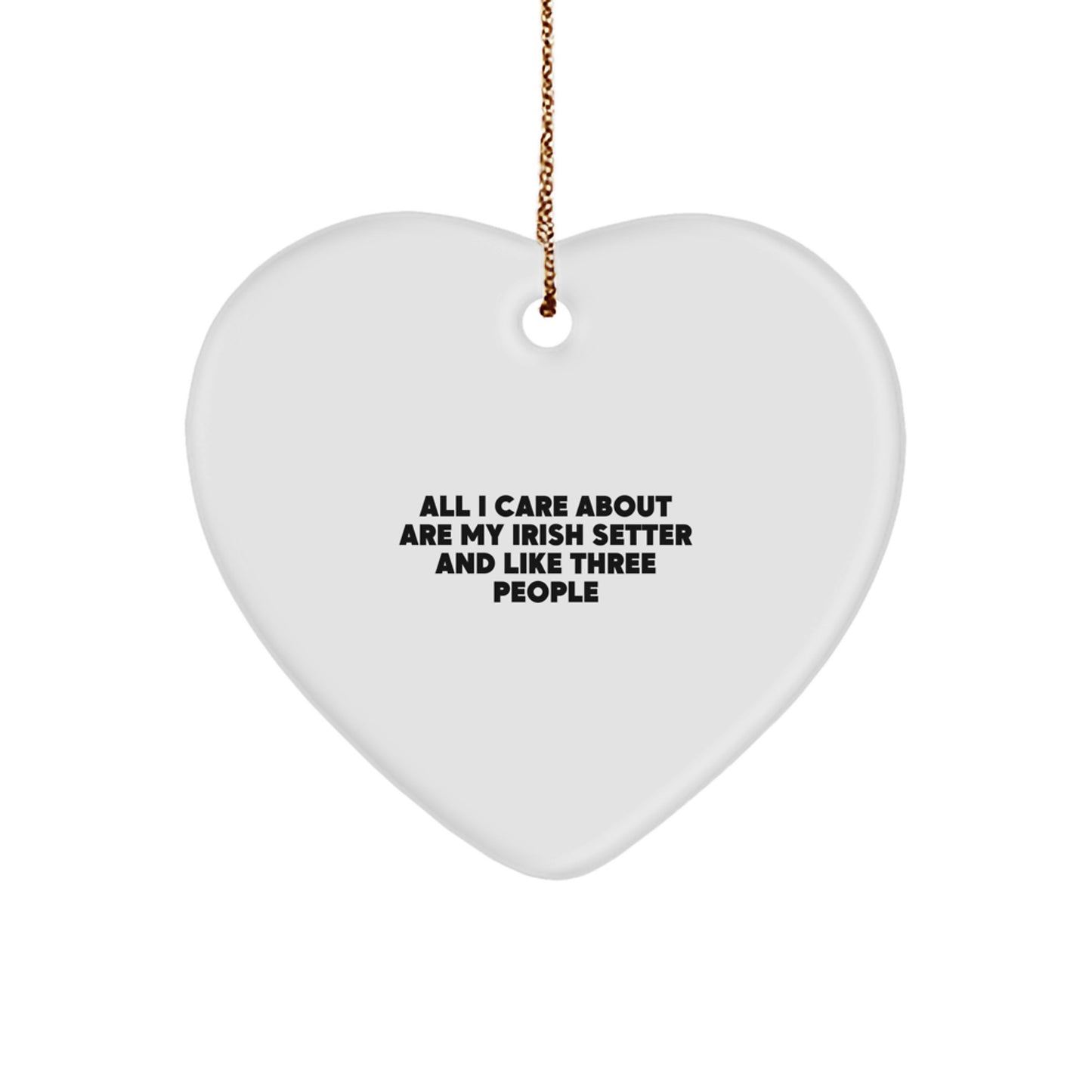 Funny Irish Setter Dog Lover Gifts from Family to Friends - Heart Ornament for Irish Setter Dog Owners - Irish Setter Dog Christmas Unique Gifts - Image 1