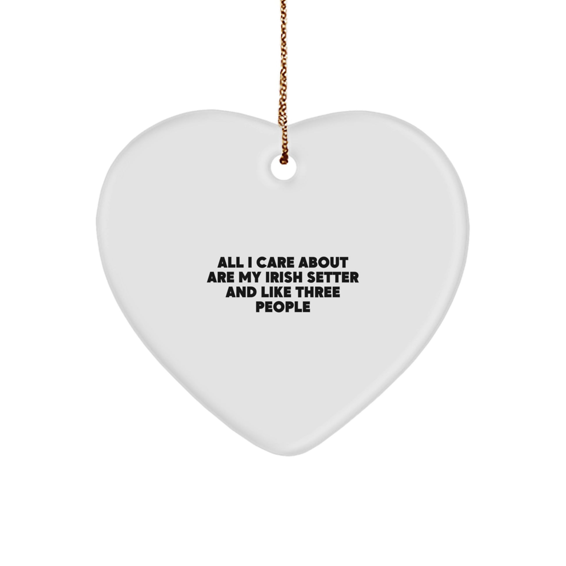 Funny Irish Setter Dog Lover Gifts from Family to Friends - Heart Ornament for Irish Setter Dog Owners - Irish Setter Dog Christmas Unique Gifts - Image 1