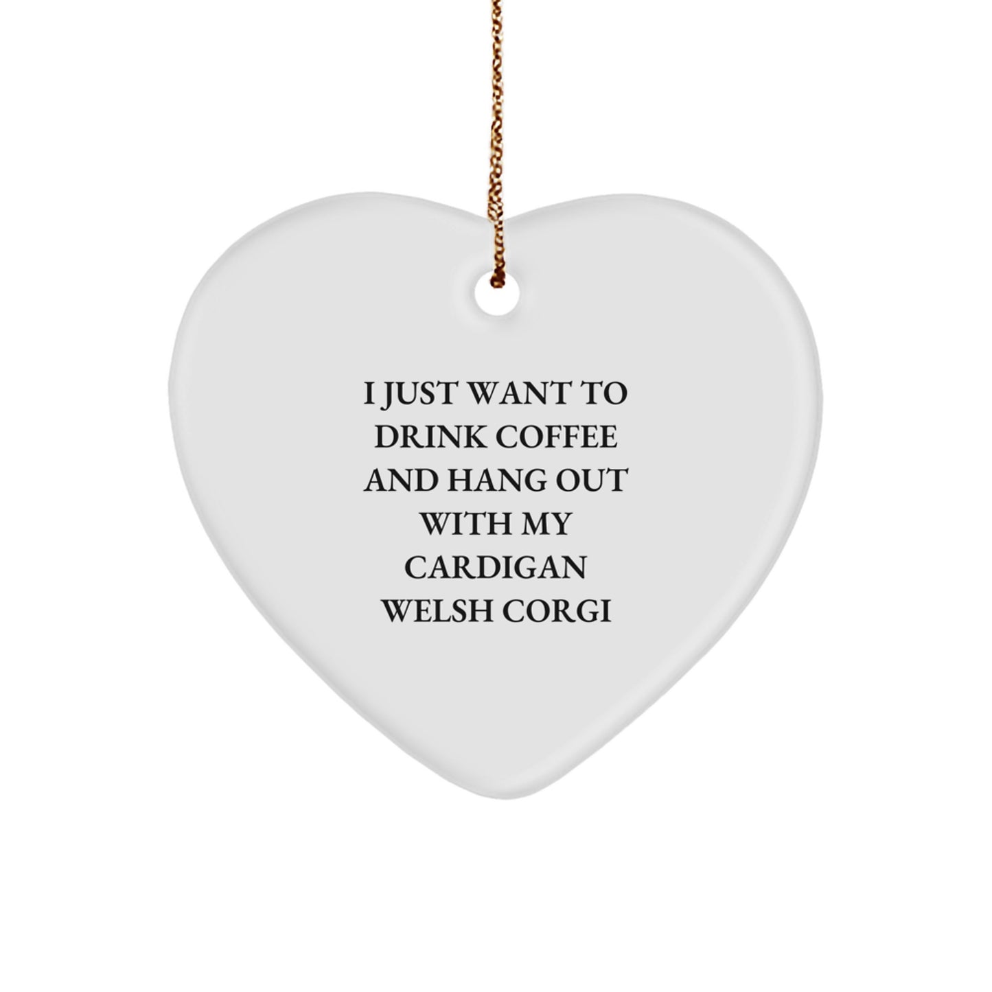 Cardigan Welsh Corgi Heart Ornament Keepsake for Him Christmas Gift - Image 1