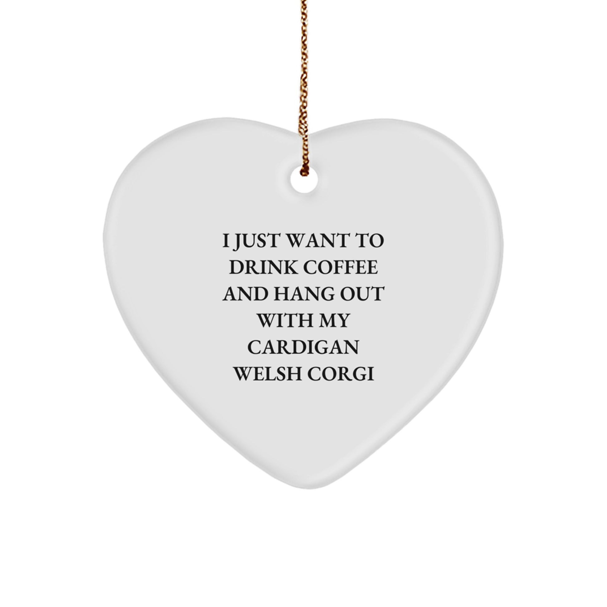 Cardigan Welsh Corgi Heart Ornament Keepsake for Him Christmas Gift - Image 1