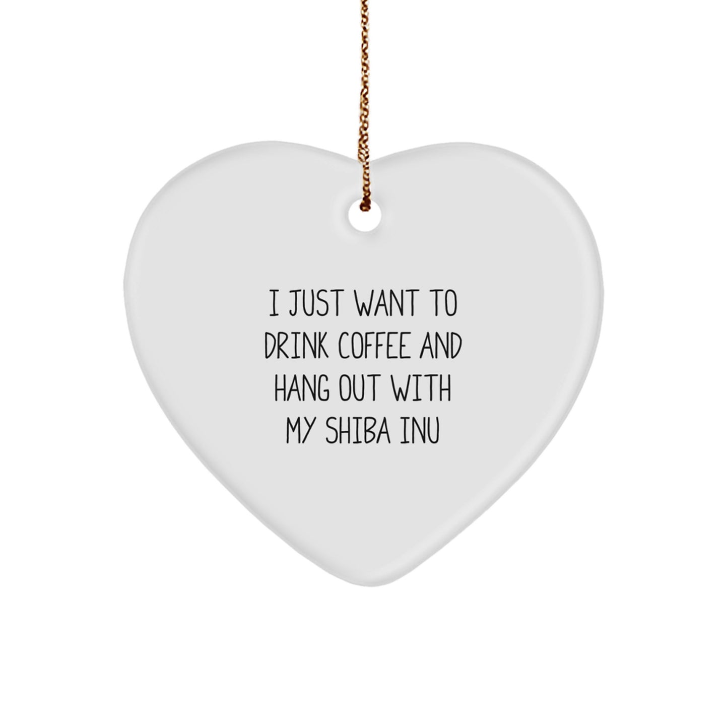 Funny Shiba Inu Dog Heart Ornament Gifts from Men to Friends and Family for Christmas Unique Presents - Image 1