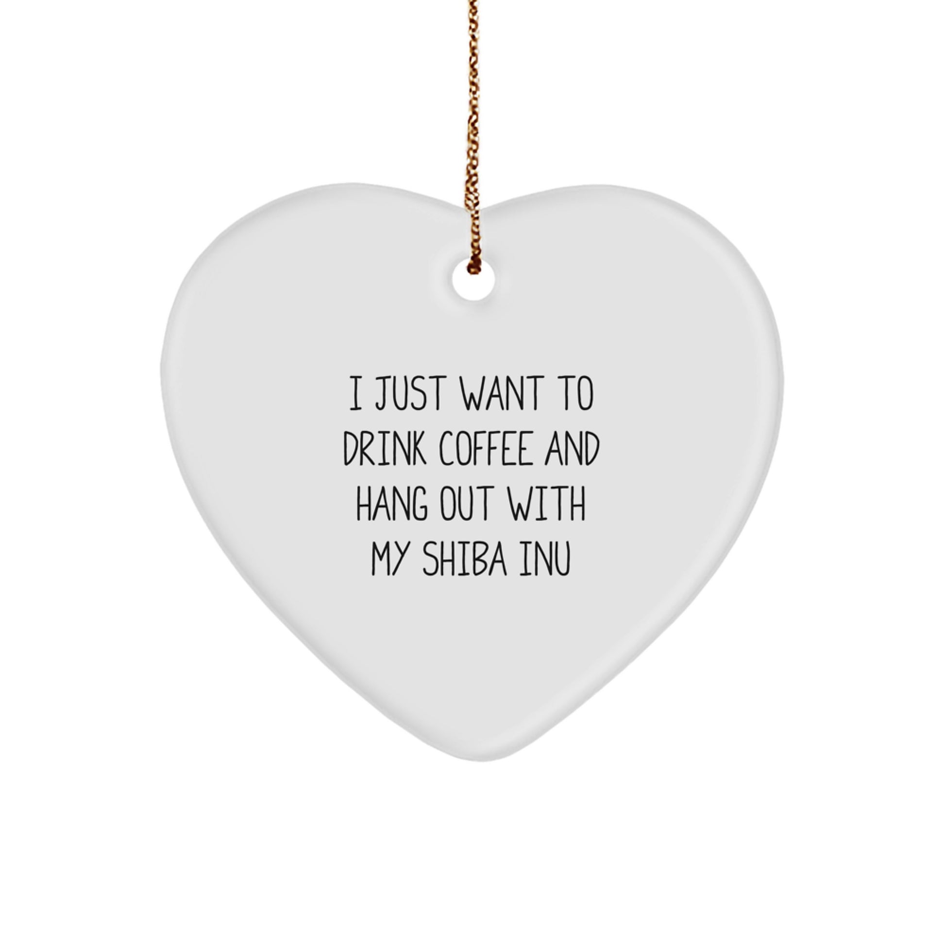 Funny Shiba Inu Dog Heart Ornament Gifts from Men to Friends and Family for Christmas Unique Presents - Image 1