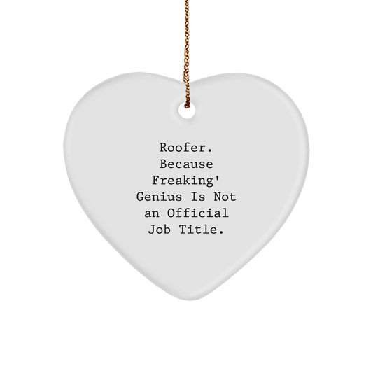 Witty Roofer Christmas Ornament for Friends Gift – Novelty Keepsake - Image 1