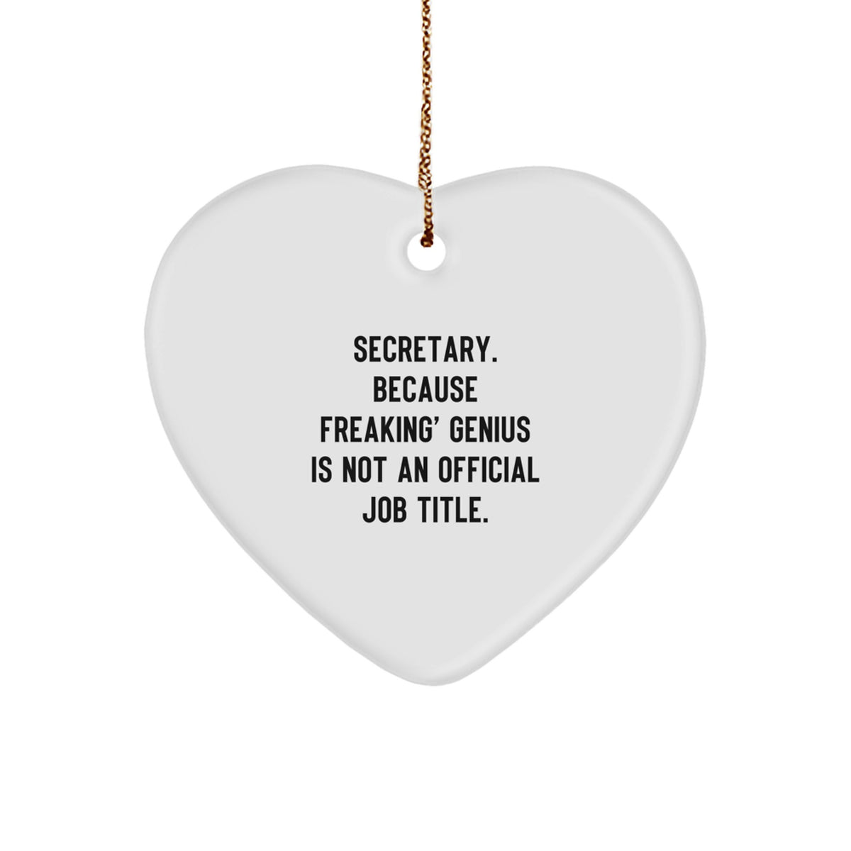 Secretary Keepsake Christmas Ornament for Him Gift – Freaking Genius - Image 1
