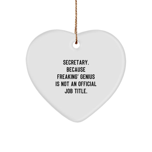 Secretary Keepsake Christmas Ornament for Him Gift – Freaking Genius - Image 1