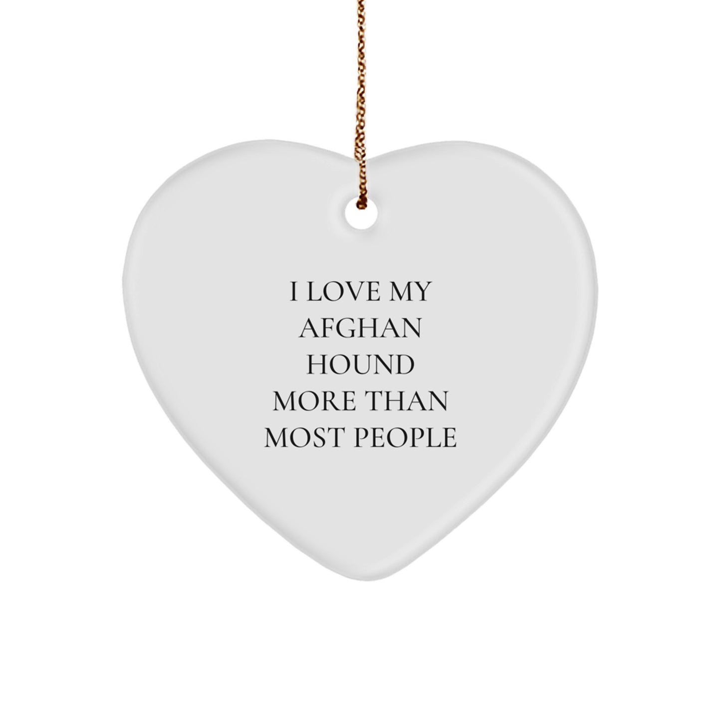 Funny Afghan Hound Dog Lover Gifts, Heart Ornament for Men, Women, Family and Friends, Christmas Unique Present - Image 1