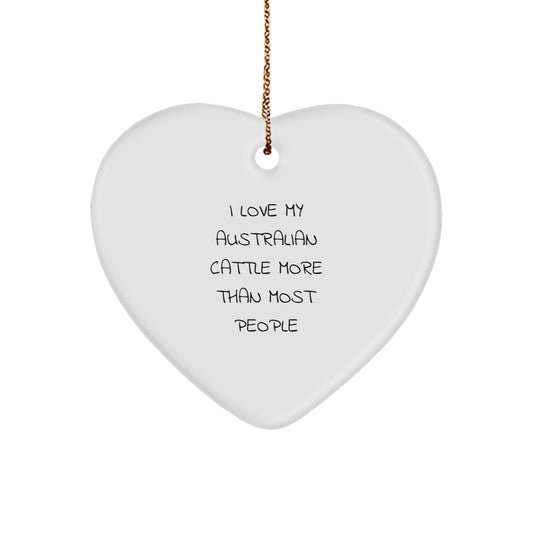 Funny Australian Cattle Dog Lover Heart Ornament Gifts from Family for Christmas Unique - Image 1