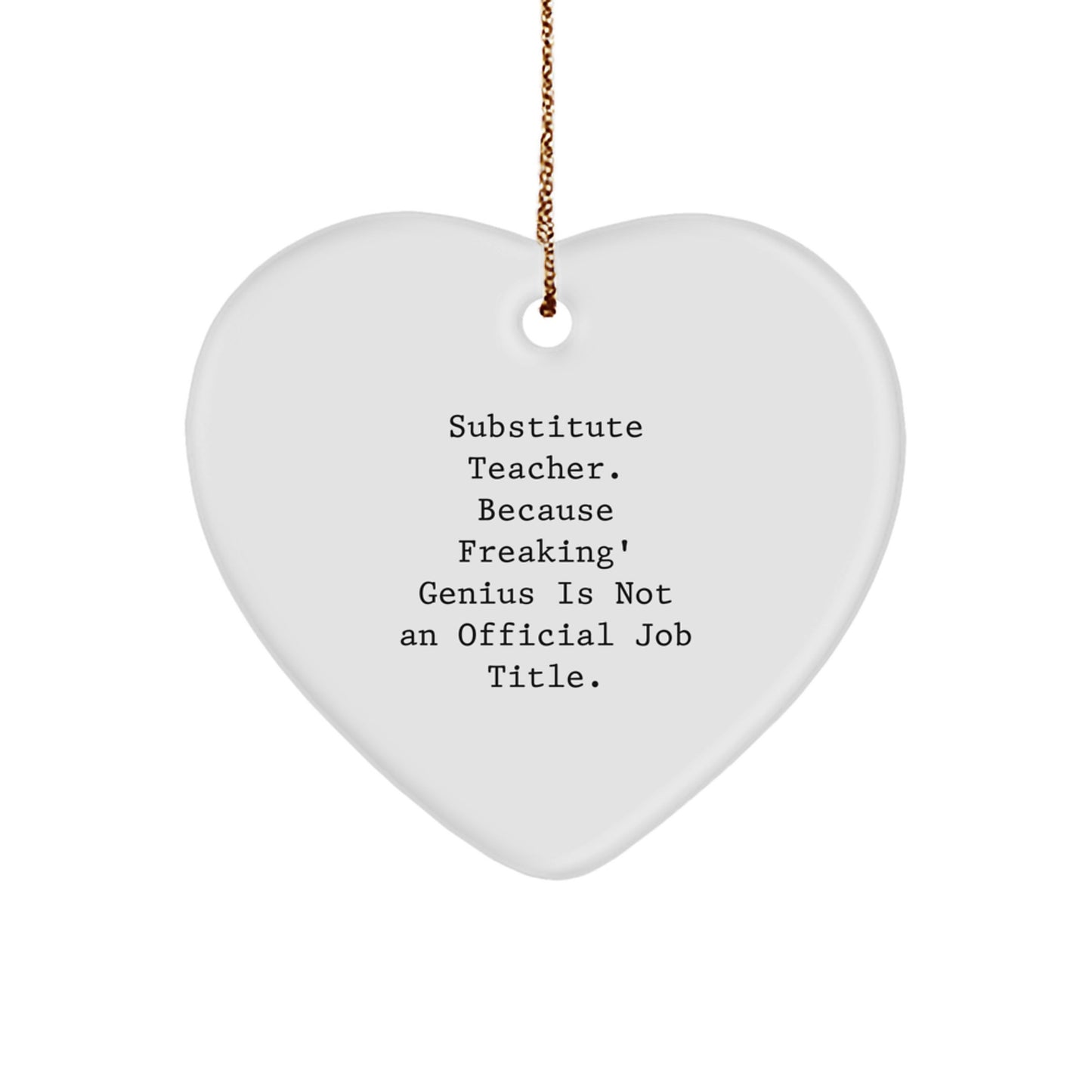 Substitute Teacher Keepsake Christmas Ornament for Him Gift - Image 1