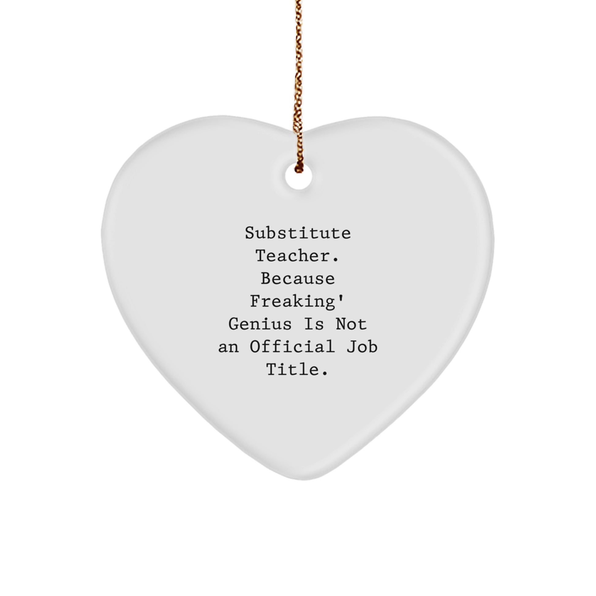 Substitute Teacher Keepsake Christmas Ornament for Him Gift - Image 1