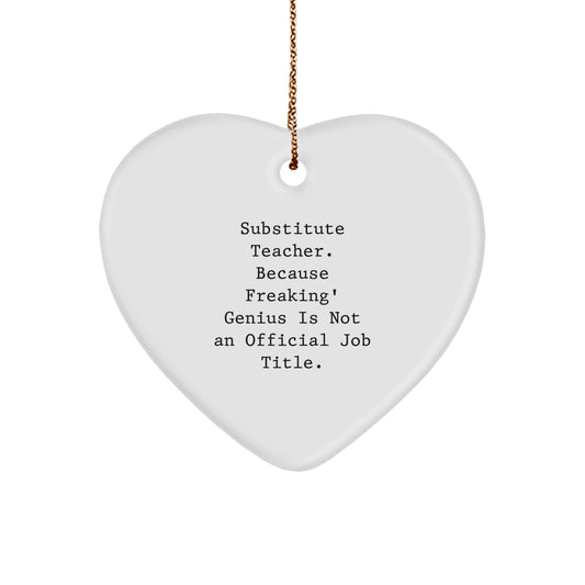 Substitute Teacher Keepsake Christmas Ornament for Him Gift - Image 1