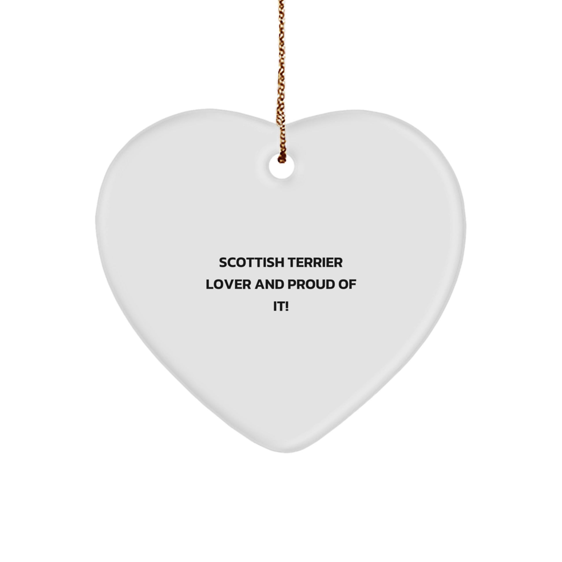 Scottish Terrier Dog Lover Gifts from Men to Family, Funny Quote Heart Ornament for Christmas Unique Gifts - Image 1