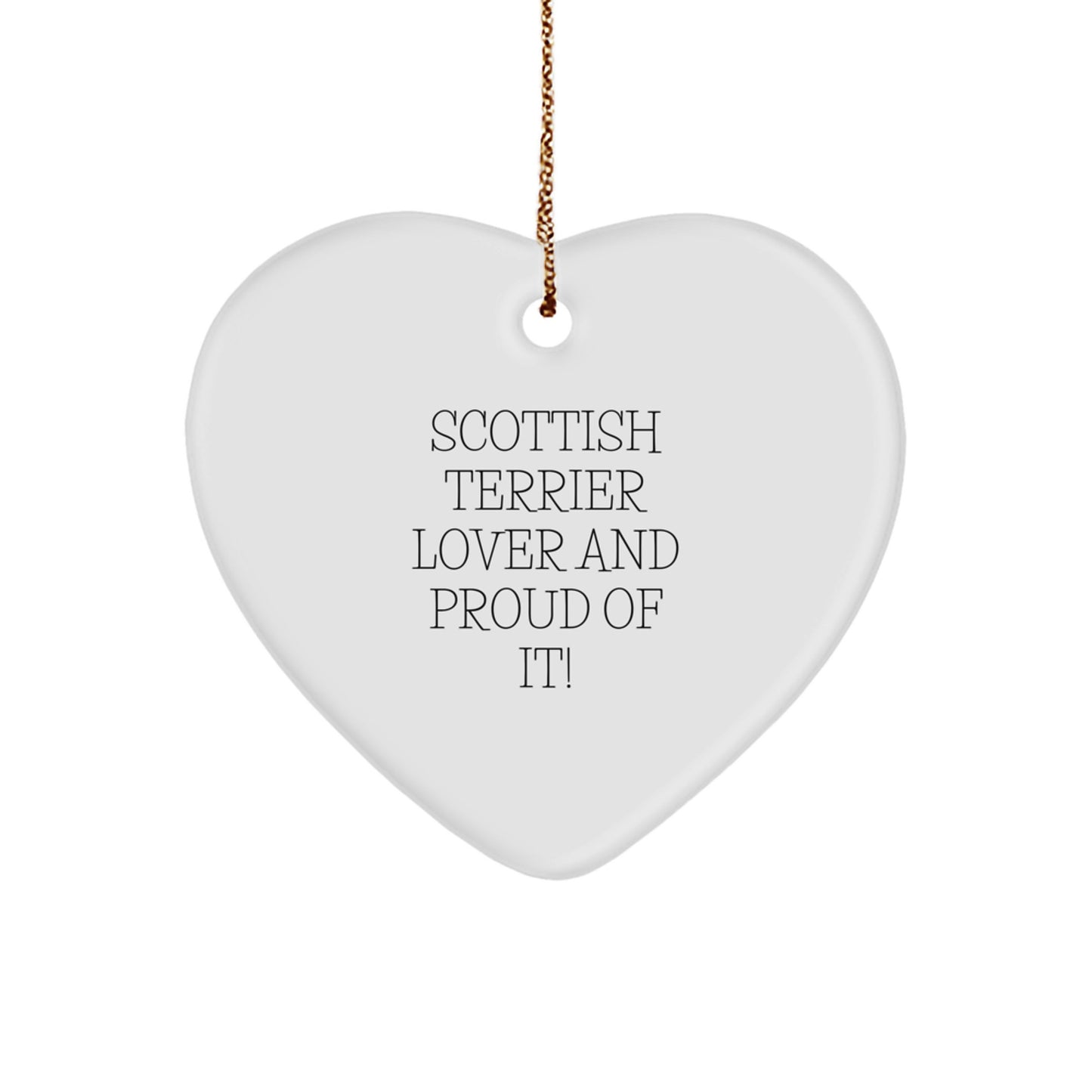 Scottish Terrier Dog Lover Gifts from Family, Funny Heart Ornament for Scottish Terrier Dog Owners, Unique Christmas Unique Gifts for Scottish Terrier Dog Enthusiasts - Image 1