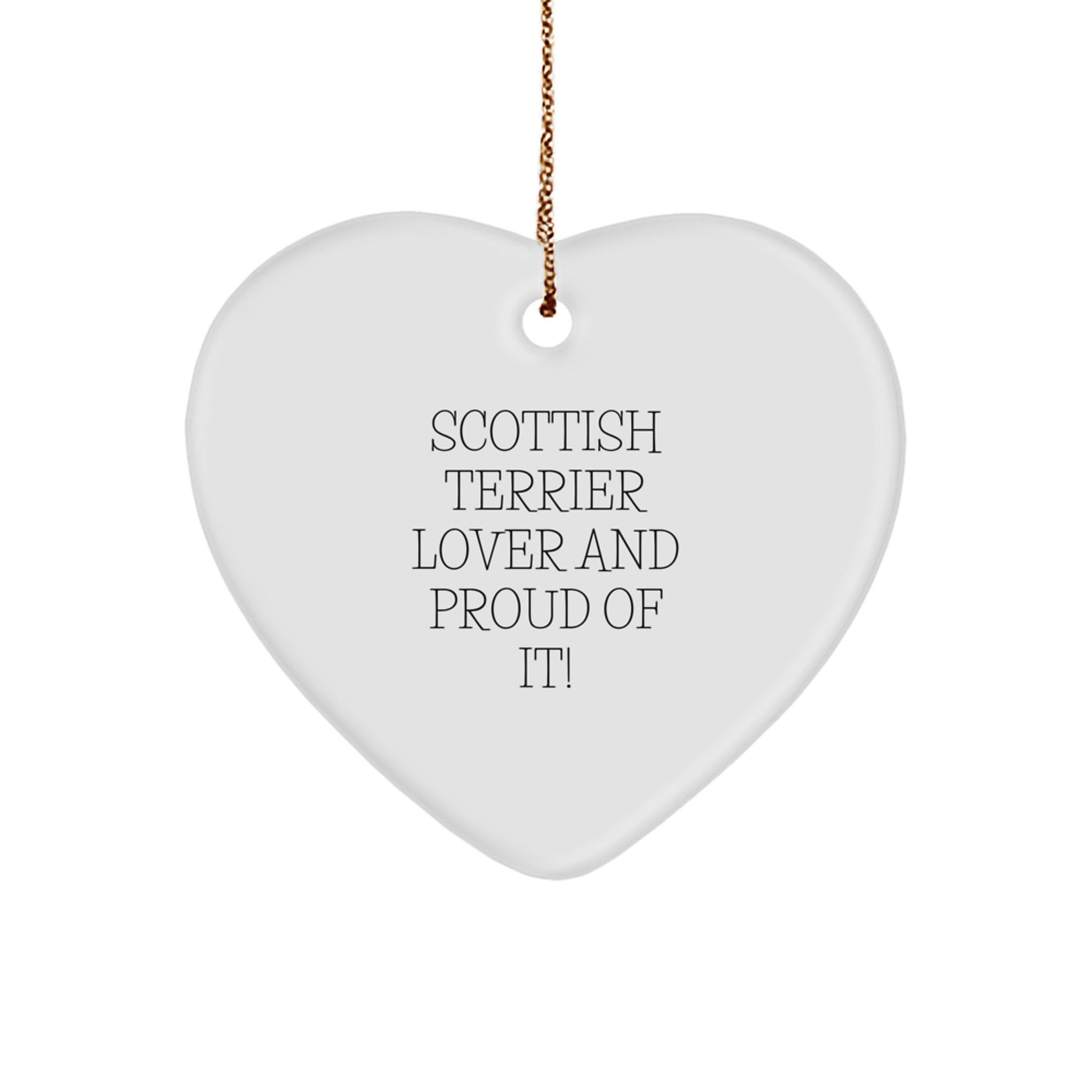 Scottish Terrier Dog Lover Gifts from Family, Funny Heart Ornament for Scottish Terrier Dog Owners, Unique Christmas Unique Gifts for Scottish Terrier Dog Enthusiasts - Image 1