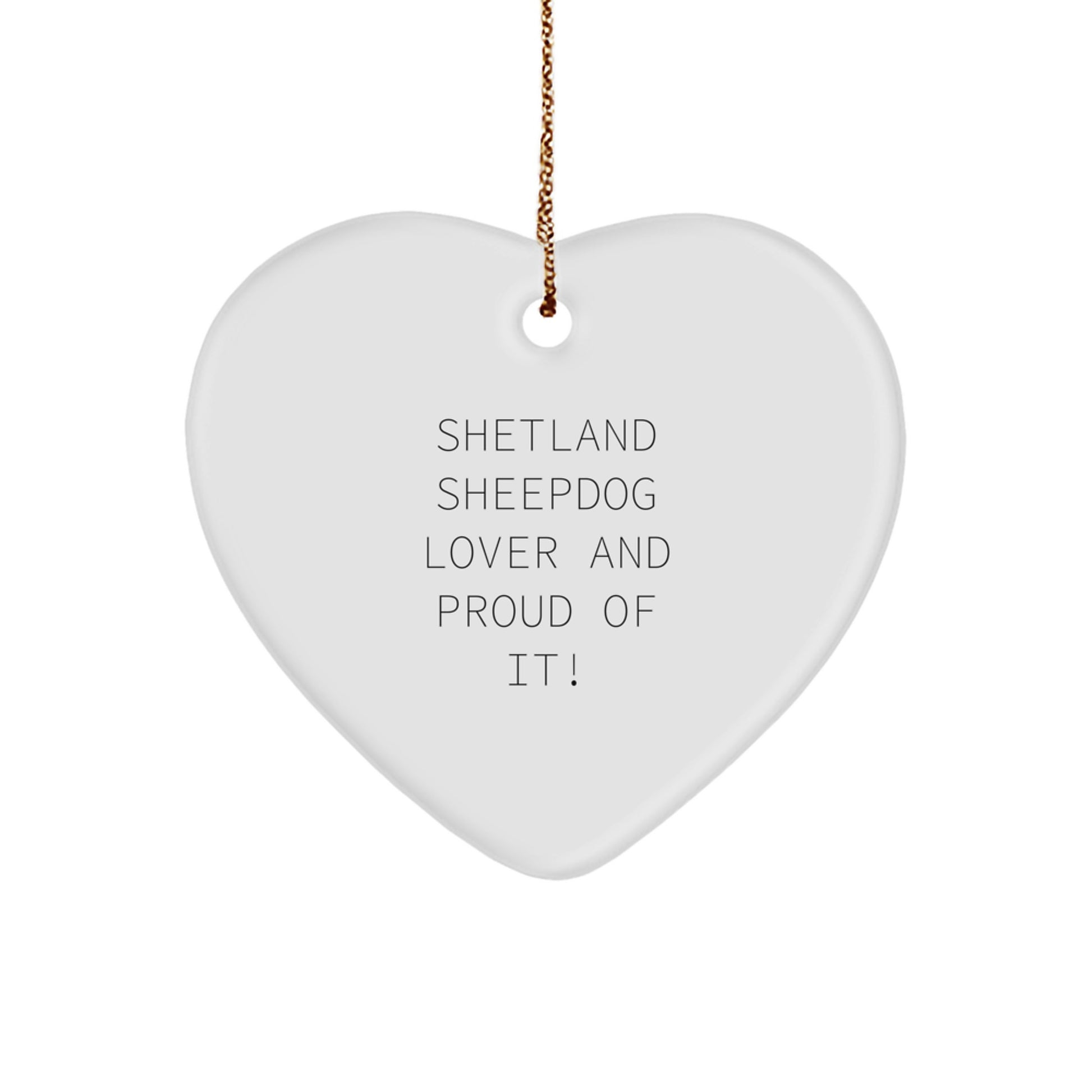 Shetland Sheepdog Lover Gifts from Me to You - Funny Heart Ornament for Christmas Unique Presents - Image 1