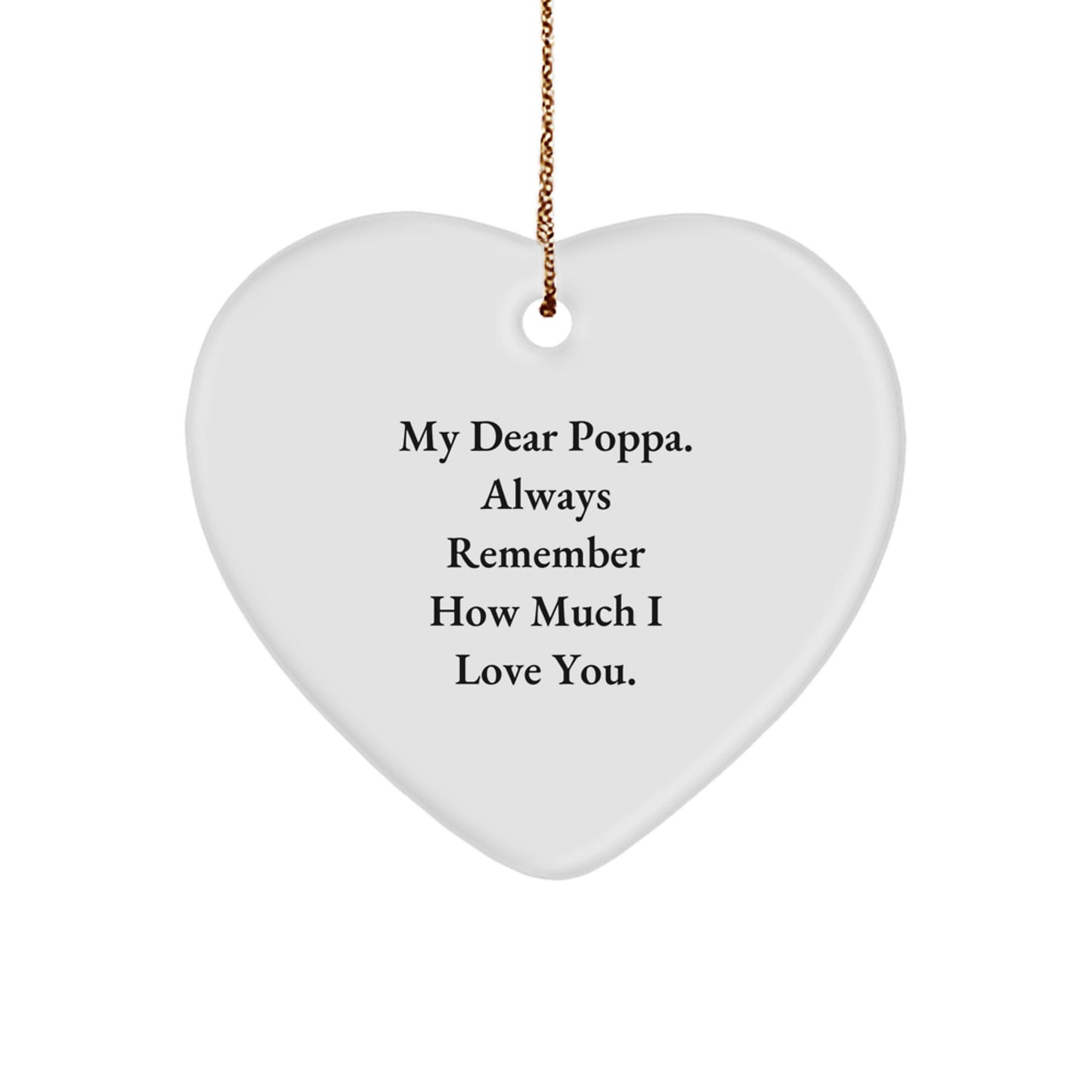 Poppa Keepsake Christmas Ornament Gift for Him - Image 1