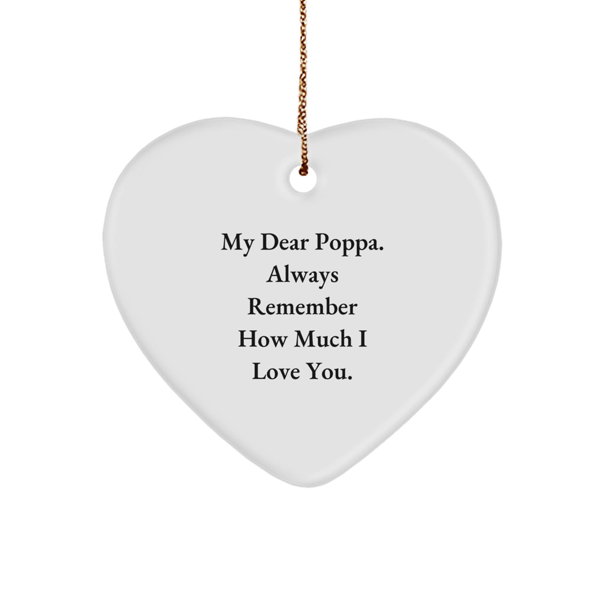 Poppa Keepsake Christmas Ornament Gift for Him - Image 1